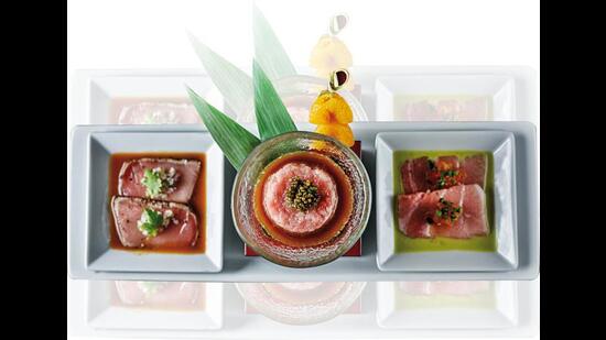 Nobu’s Toro 3-ways, a popular dish on their brunch menu Nobu’s Toro 3-ways, a popular dish on their brunch menu