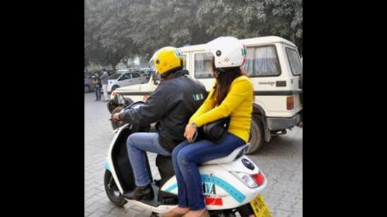 Rapido bike taxi service has been gaining popularity among the younger population in the city (HT file photo)