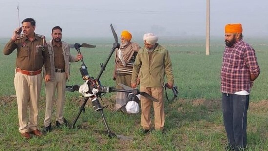 The drone was equipped with modern technology and was carrying heroin weighing 5 kg. (ANI)