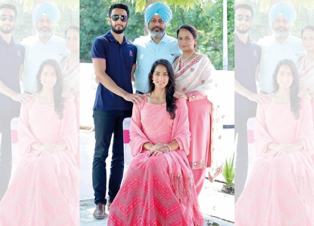 With her family—her brother, father and mother—this Diwali With her family—her brother, father and mother—this Diwali