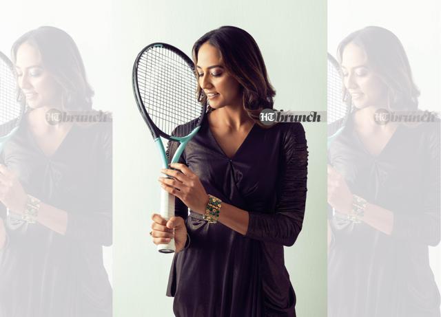 Karman says, “You can’t be as nice as you are off-court once you’re playing. You have to fight for the win—the aggression, the passion comes out when I’m playing”; Dress by House Of Fett; Bracelet and earrings by Tribe by Amrapali (Shivamm Paathak) Karman says, “You can’t be as nice as you are off-court once you’re playing. You have to fight for the win—the aggression, the passion comes out when I’m playing”; Dress by House Of Fett; Bracelet and earrings by Tribe by Amrapali (Shivamm Paathak)