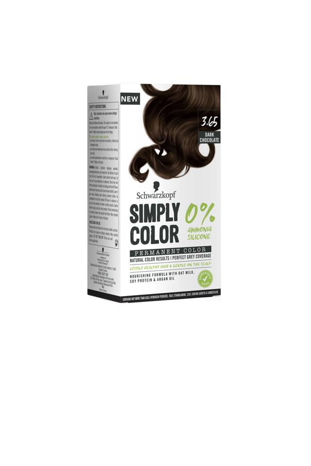 These range of colours are rich, natural-looking, and long-lasting. Made without harmful chemicals, they work effectively to conceal unwanted greys. (Simply Color by Schwarzkopf) These range of colours are rich, natural-looking, and long-lasting. Made without harmful chemicals, they work effectively to conceal unwanted greys. (Simply Color by Schwarzkopf)