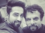 Ayushmann Khurrana with father P Khurana. Ayushmann Khurrana with father P Khurana.