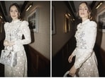 Former Miss World Manushi Chhillar knows how to attract the limelight with her Page-3-worthy looks. Recently, the Samrat Prithviraj actor grabbed eyeballs at Christian Dior’s first-ever India event in Mumbai showcasing the Cruise 2023 collection.(Instagram/@manushi_chhillar)