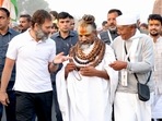 Computer Baba joins Rahul Gandhi-led Bharat Jodo Yatra.(@INCIndia)