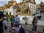 Grounds of the Grand Palace in Bangkok. Russian tourists return to Thailand as flights resume between Moscow and Phuket (Photo by Jack TAYLOR/AFP) Grounds of the Grand Palace in Bangkok. Russian tourists return to Thailand as flights resume between Moscow and Phuket (Photo by Jack TAYLOR/AFP)