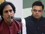 PCB chairman Ramiz Raja (Left) and ACC president Jay Shah(Getty/Twitter) PCB chairman Ramiz Raja (Left) and ACC president Jay Shah(Getty/Twitter)