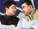 Trinamool Congress leader Abhishek Banerjee and BJP's Suvendu Adhikari. Trinamool Congress leader Abhishek Banerjee and BJP's Suvendu Adhikari.
