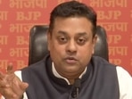 BJP national spokesperson Sambit Patra addressing press conference at party's headquarters in Delhi on Saturday. (ANI)