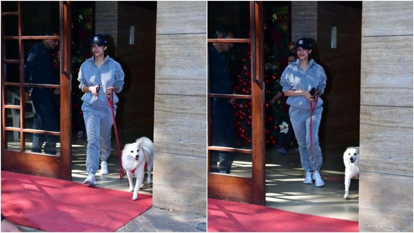 Malaika Arora sports denim-on-denim look for Saturday walk with pet dog