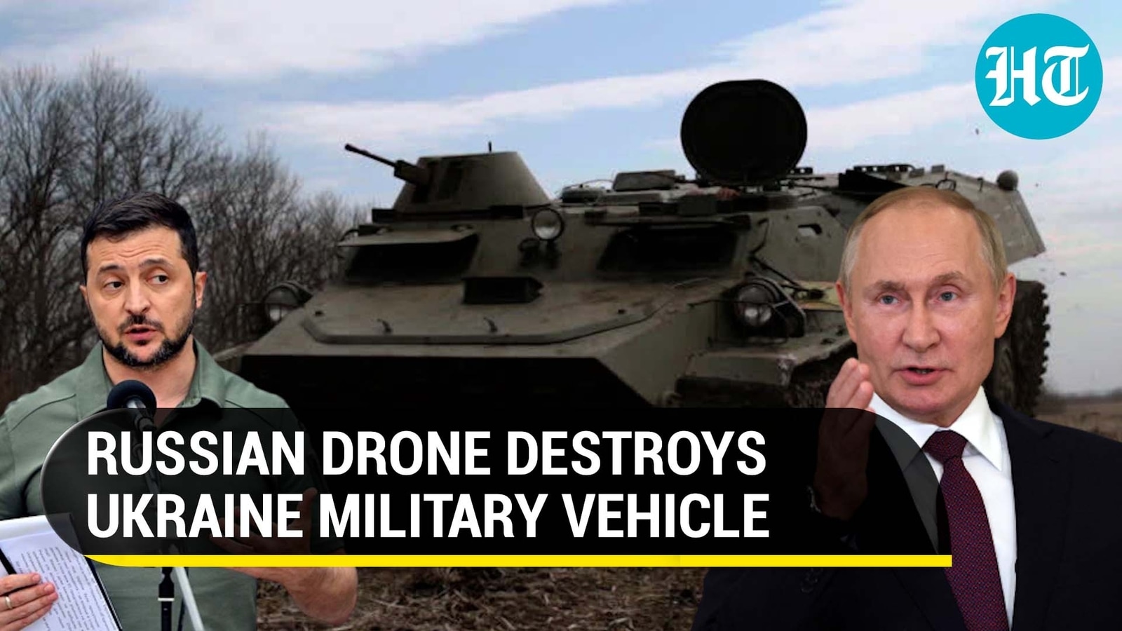 Russian suicide drone smashes Zelensky's MT-LB amphibious military ...