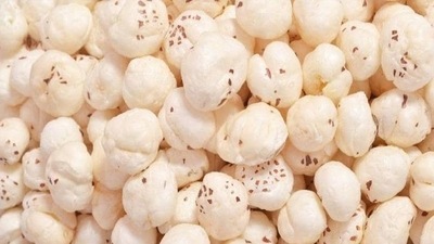 Makhana, fox nuts or lotus seeds are traditional Indian snack that is derived from lotus seeds. This high-value aquatic cash crop is low in saturated fats, cholesterol, and sodium. It has been used to treat various diseases, including kidney problems, chronic diarrhoea, excessive leucorrhea, and hypofunction of the spleen for several years now. Here are few proven health benefits of this that you probably didn't know about. (HT File Photo) Makhana, fox nuts or lotus seeds are traditional Indian snack that is derived from lotus seeds. This high-value aquatic cash crop is low in saturated fats, cholesterol, and sodium. It has been used to treat various diseases, including kidney problems, chronic diarrhoea, excessive leucorrhea, and hypofunction of the spleen for several years now. Here are few proven health benefits of this that you probably didn't know about. (HT File Photo)