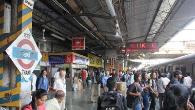 Thane, India - August. 30, 2018:The Thane station to be introduced with the digital wall soon by the Central Railway in Thane ,India, Thursday, August 30, 2018. (Photo by Praful Gangurde/ Hindustan Times)