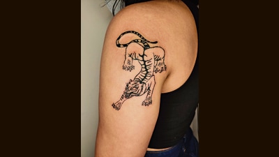 In Simranh Kakkar’s tiger tattoo project, 24 tattoos turned into a 24-frame gif and were accompanied by 24 folktales about tigers from India. (Simranh Kakkar) In Simranh Kakkar’s tiger tattoo project, 24 tattoos turned into a 24-frame gif and were accompanied by 24 folktales about tigers from India. (Simranh Kakkar)