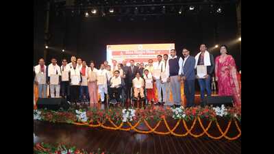 Specially abled achievers felicitated in UP (ht) Specially abled achievers felicitated in UP (ht)