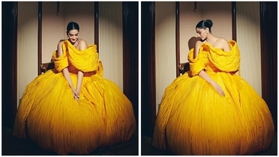 New mom Sonam Kapoor recently jetted off to Saudi Arabia to attend the Red Sea International Film Festival. She made some serious heads turn at the event in a gorgeous red gown. For the Vanity Fair dinner, the Aisha actor donned a dramatic yellow gown. (Instagram/@rheakapoor) New mom Sonam Kapoor recently jetted off to Saudi Arabia to attend the Red Sea International Film Festival. She made some serious heads turn at the event in a gorgeous red gown. For the Vanity Fair dinner, the Aisha actor donned a dramatic yellow gown. (Instagram/@rheakapoor)