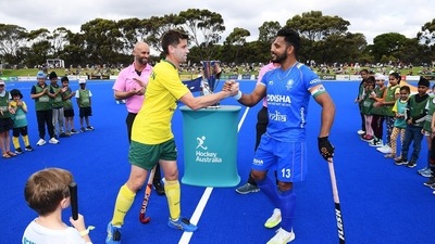 Australia beat India in the hockey series (Hockey Australia/Twitter) Australia beat India in the hockey series (Hockey Australia/Twitter)
