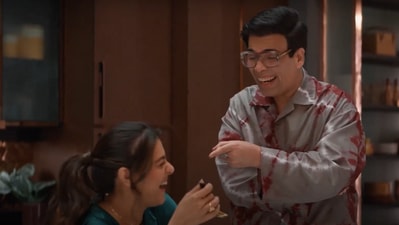 Kajol and Karan Johar are starring together in a new food advertisement. Kajol and Karan Johar are starring together in a new food advertisement.