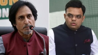 PCB chairman Ramiz Raja (Left) and ACC president Jay Shah (Getty/Twitter)