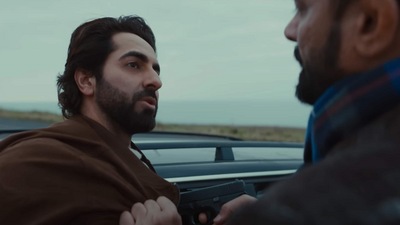 Ayushmann Khurrana and Jaideep Ahlawat in a still from the movie, An Action Hero. Ayushmann Khurrana and Jaideep Ahlawat in a still from the movie, An Action Hero.