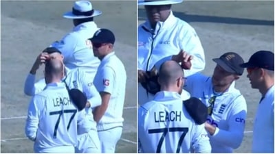 Joe Root; Jack Leach (Twitter)