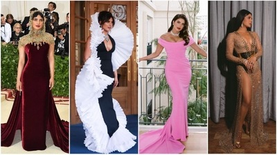 Priyanka Chopra Jonas is a daring red-carpet dresser. The actress has worn some of the most iconic and historically significant red-carpet ensembles. (Instagram) Priyanka Chopra Jonas is a daring red-carpet dresser. The actress has worn some of the most iconic and historically significant red-carpet ensembles. (Instagram)