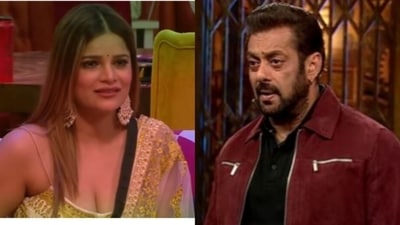 Salman Khan scolds Archana Gautam on Bigg Boss 16. Salman Khan scolds Archana Gautam on Bigg Boss 16.