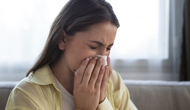 A few common signs of a dust allergy include sneezing, runny nose, teary eyes, coughing, and breathing difficulties. (Unsplash) A few common signs of a dust allergy include sneezing, runny nose, teary eyes, coughing, and breathing difficulties. (Unsplash)
