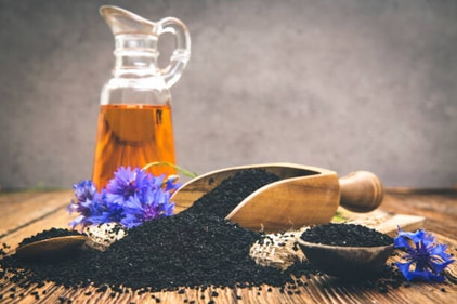 A herbal remedy for allergic rhinitis is black cumin seed oil. (Istockphoto) A herbal remedy for allergic rhinitis is black cumin seed oil. (Istockphoto)