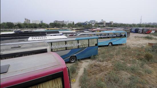 In the morning and evening hours, these luxury buses tend to slow down traffic. (REPRESENTATIVE PHOTO) In the morning and evening hours, these luxury buses tend to slow down traffic. (REPRESENTATIVE PHOTO)
