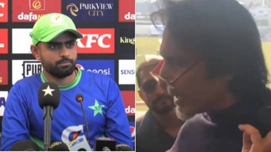 Pakistan captain Babar Azam; PCB chief Ramiz Raja