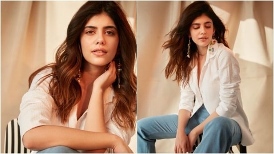 Sanjana Sanghi's white on denim look is the weekend inspo we need (Instagram/@sanjanasanghi96)