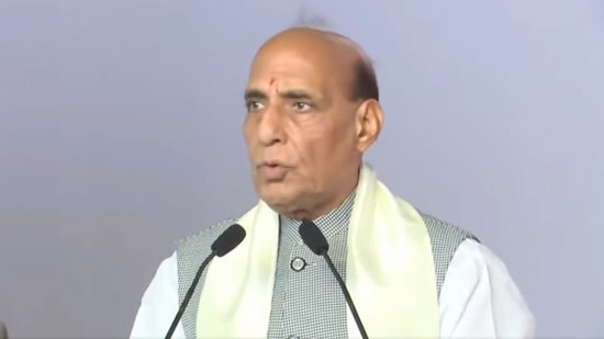 Rajnath Singh also said India does not tease anyone but knows how to answer if anyone teases India.(Rajnath Singh/Twitter)