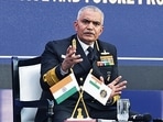 Chief of the Naval Staff Admiral R Hari Kumar in New Delhi on Saturday. (ANI) Chief of the Naval Staff Admiral R Hari Kumar in New Delhi on Saturday. (ANI)