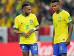 Brazil's Neymar talks to teammate Alex Sandro(AP) Brazil's Neymar talks to teammate Alex Sandro(AP)