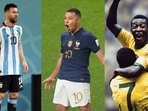 Lionel Messi; Kylian Mbappe; Pele Lionel Messi; Kylian Mbappe; Pele