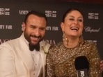 Saif Ali Khan and Kareena Kapoor had a funny moment on the Red Sea Film Festival red carpet. Saif Ali Khan and Kareena Kapoor had a funny moment on the Red Sea Film Festival red carpet.