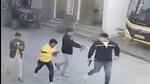 Four assailants opened fire at Raju Theth at the main gate of his house in Sikar (Twitter/screengrab) Four assailants opened fire at Raju Theth at the main gate of his house in Sikar (Twitter/screengrab)