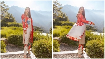 Karisma Kapoor loves travelling whether it is with her friends or family. Her Instagram handle features several images of herself from various different locations around the globe. In her recent post, the actor can be seen flaunting her red floral contemporary kurta in the hills of Rishikesh in Uttarakhand. (Instagram/@therealkarismakapoor) Karisma Kapoor loves travelling whether it is with her friends or family. Her Instagram handle features several images of herself from various different locations around the globe. In her recent post, the actor can be seen flaunting her red floral contemporary kurta in the hills of Rishikesh in Uttarakhand. (Instagram/@therealkarismakapoor)