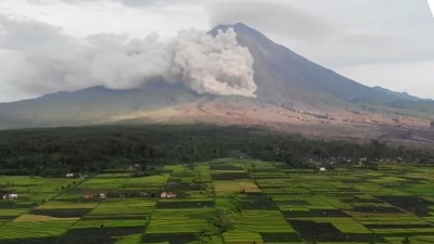 Indonesia's Semeru Volcano: Smoke and ash rising from side of Semeru volcano, in Lumajang, East Java, Indonesia. (Reuters File)