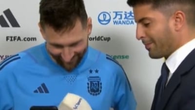 FIFA World Cup 2022: Lionel Messi watches a video of his wife and children cheering for him.