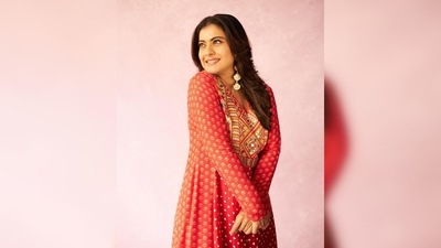 Kajol's kurta is from the contemporary Indian clothing line Label Anushree and her jewellery are a creation of Ritika Sachdeva. (Instagram/@kajol) Kajol's kurta is from the contemporary Indian clothing line Label Anushree and her jewellery are a creation of Ritika Sachdeva. (Instagram/@kajol)