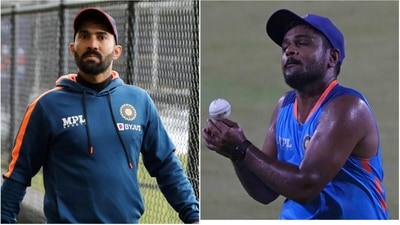 Dinesh Karthik; Sanju Samson (ANI/AP) Dinesh Karthik; Sanju Samson (ANI/AP)