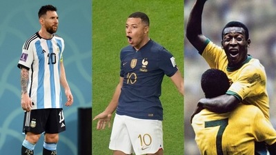 Lionel Messi; Kylian Mbappe; Pele Lionel Messi; Kylian Mbappe; Pele
