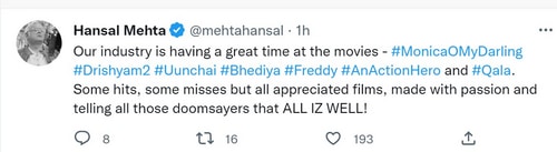Hansal mehta on Twitter.