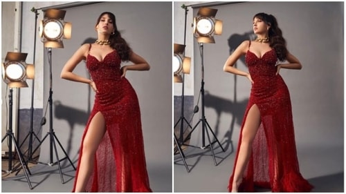 Nora Fatehi is slaying it like a queen in a stunning red sequined gown. (Instagram/@norafatehi) Nora Fatehi is slaying it like a queen in a stunning red sequined gown. (Instagram/@norafatehi)