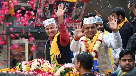 "I appeal to 2.5 crore people of Delhi to step out of their houses and vote today so that we can work for you. People have made up their minds to elect the Aam Aadmi Party in the municipal corporation," Deputy Chief Minister Manish Sisodia told reporters at his residence.(Twitter/@msisodia)
