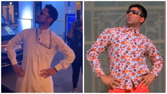 Akshay Kumar reacts as his fan strikes the viral 'Phir Hera Pheri' pose