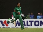 Mehidy Hasan Miraz celebrates after hitting the winning shot during the 1st ODI against India(ANI) Mehidy Hasan Miraz celebrates after hitting the winning shot during the 1st ODI against India(ANI)