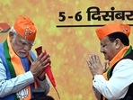 Prime Minister Narendra Modi greeted by the BJP National President JP Nadda. (Hindustan Times) Prime Minister Narendra Modi greeted by the BJP National President JP Nadda. (Hindustan Times)